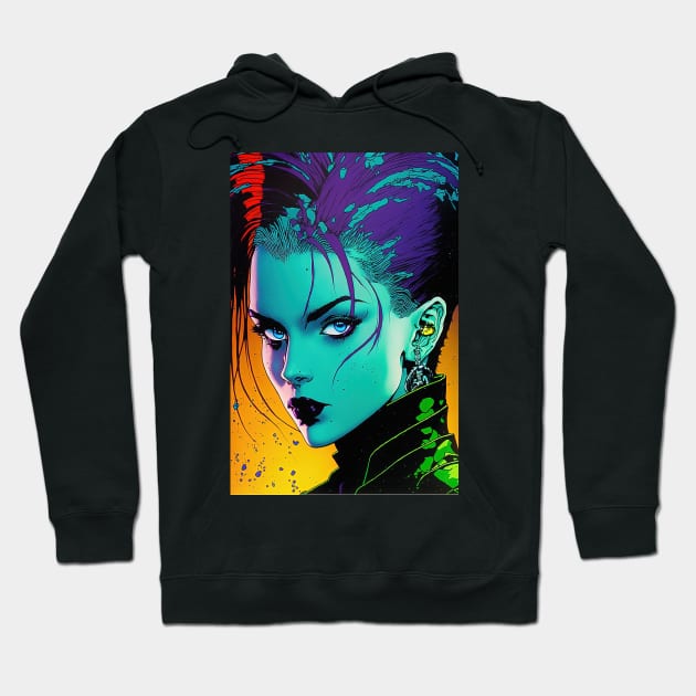 Goth girl pop art Hoodie by obstinator